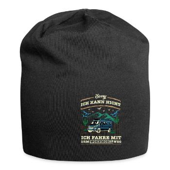 Wohnmobil Urlaub Camping Outdoor - Jersey-Beanie - Schwarz - Vorne