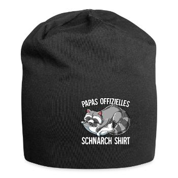 Papas Offizielles Schnarch Shirt Papa Schnarchen - Jersey-Beanie - Schwarz - Vorne
