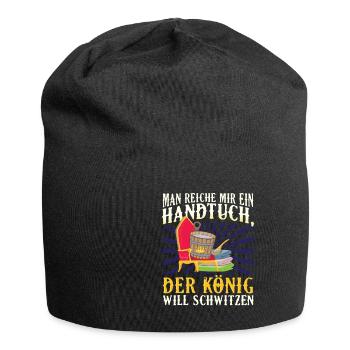 Königliches Schwitzen Sauna Lustig - Jersey-Beanie - Schwarz - Vorne