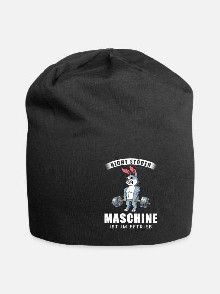 Nicht Stören Maschine In Betrieb Gym - Jersey-Beanie - Schwarz