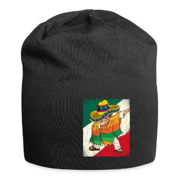 Dabbing Mexican Man Cinco De Mayo - Jersey Beanie - black - Front