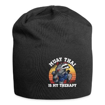 Muay Thai Is My Therapy - Jersey-Beanie - Schwarz - Vorne