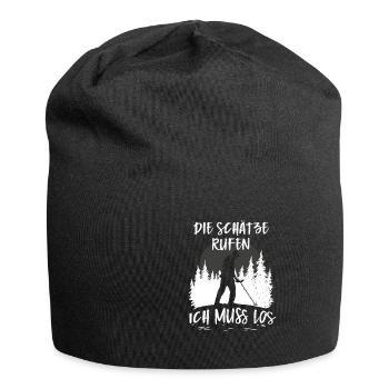 Die Schätze rufen Sondelgänger Metalldetektor - Jersey-Beanie - Schwarz - Vorne