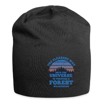 Forest Quote The clearest way into the Universe - Jersey Beanie - black - Front