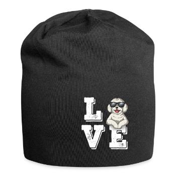 J’adore le maltais - Bonnet en jersey - noir - Devant