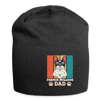 French Bulldog Dad - Jersey-Beanie - Schwarz - Vorne