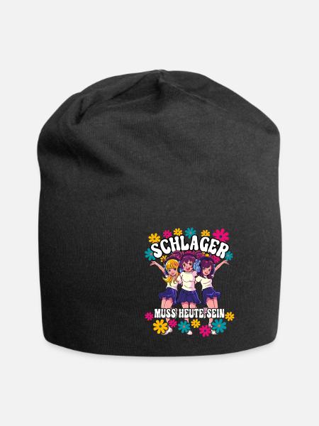 Schlager - Jersey-Beanie - Schwarz