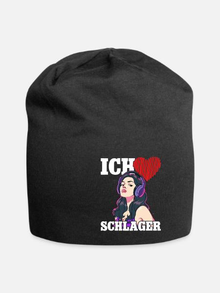 Ich Liebe Schlager - Jersey-Beanie - Schwarz