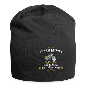 Biker Ruhestand Motorrad Lustige Geschenkidee - Jersey-Beanie - Schwarz - Vorne