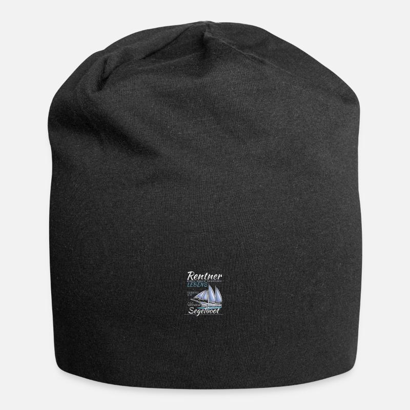 Leben auf Segelbot als Rentner - Jersey-Beanie - Schwarz