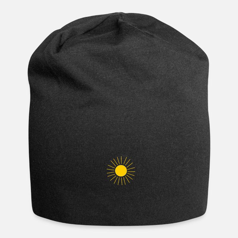 Sonne Sommer Urlaub Strand - Jersey-Beanie - Schwarz