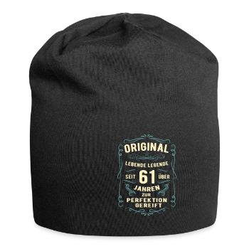 Original seit über 61 Jahren Geburtstag Geburt - Jersey-Beanie - Schwarz - Vorne