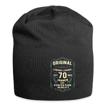Original seit über 70 Jahren Geburtstag Geburt - Jersey-Beanie - Schwarz - Vorne