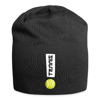 tennis tennis match tennis balle de tennis court de tennis - Bonnet en jersey - noir - Devant