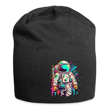 Astronaut Weltraum Raumfahrt - Jersey-Beanie - Schwarz - Vorne