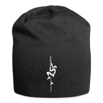 Rope obstacle in the obstacle course - Jersey Beanie - black - Front
