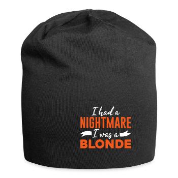 Nightmare Blonde Redhead Red Haired Irish Ginger - Jersey Beanie - black - Front