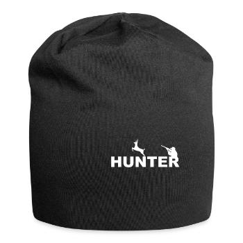 Motif chasseur blanc - Bonnet en jersey - noir - Devant