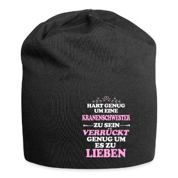 Krankenschwester - Jersey-Beanie - Schwarz - Vorne