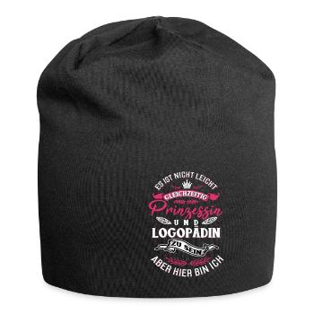speech therapist - Jersey Beanie - black - Front