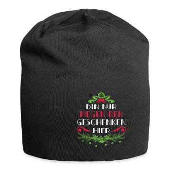 Lustiger Spruch Weihnachten - Jersey-Beanie - Schwarz - Vorne