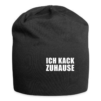 Ich Kack Zuhause - Heimscheißer - Jersey-Beanie - Schwarz - Vorne