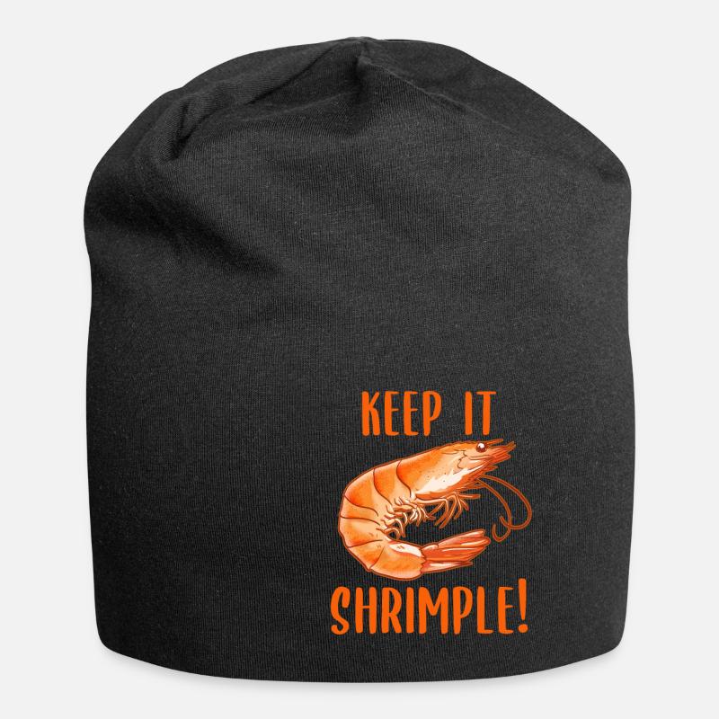 Keep it Shrimple! Shellfish Shrimp Seafood Lovers - Jersey-Beanie - Schwarz