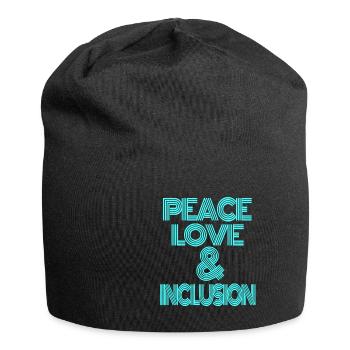 Peace love and inclusion - Jersey Beanie - black - Front