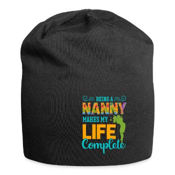 Funny babysitter nanny childminder saying - Jersey Beanie - black - Front