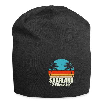 Saarland Retro Vintage Design - Bonnet en jersey - charbon - Devant