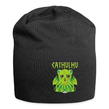 Cathulhu Spruch Design - Jersey-Beanie - Schwarz - Vorne
