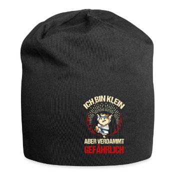 Ich bin klein aber verdammt gefährlich - Jersey-Beanie - Schwarz - Vorne