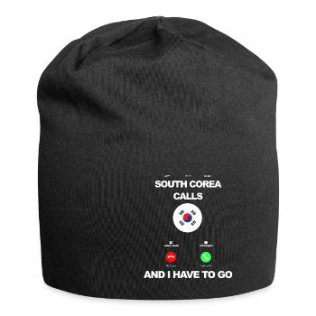 South Corea calls and i have to go - Jersey-Beanie - Schwarz - Vorne