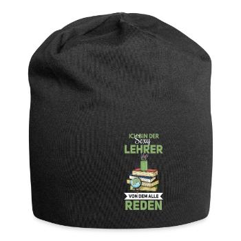 Witziges Lehrer Spruch Motiv - Jersey-Beanie - Schwarz - Vorne