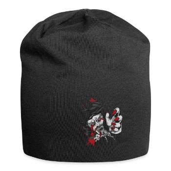 Creepy Witches Demons Sign Motif - Jersey Beanie - black - Front