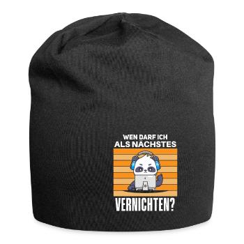 Witziger Gaming Gamer Zocker Spruch - Jersey-Beanie - Schwarz - Vorne