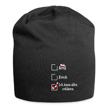 Witziger Inflation Weihnachten Spruch - Jersey-Beanie - Schwarz - Vorne