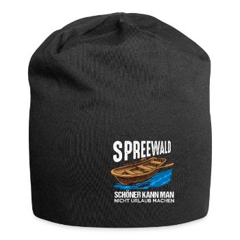 Cooles Spreewald Ostdeutschland Design - Jersey-Beanie - Schwarz - Vorne