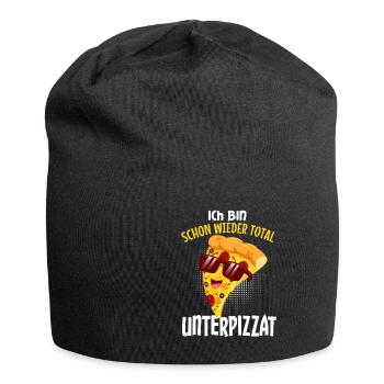 Ich bin unterpizzat - Jersey-Beanie - Schwarz - Vorne