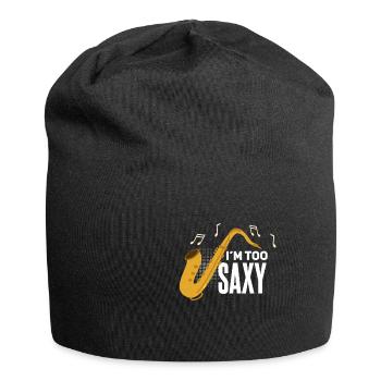 Funny Saxophone Musician Instrument - Jersey Beanie - black - Front
