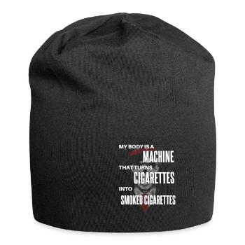 Drôle de fumeur de cigarette disant motif - Bonnet en jersey - noir - Devant