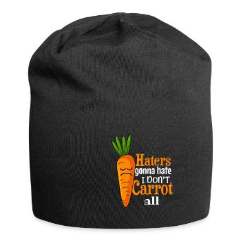 Witziges Sprüche Illustrations Design - Jersey-Beanie - Schwarz - Vorne
