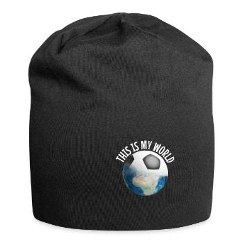 Le football est mon monde - Bonnet en jersey - noir - Devant