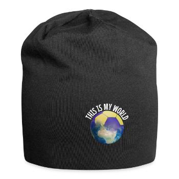 Le football est mon monde - Bonnet en jersey - noir - Devant