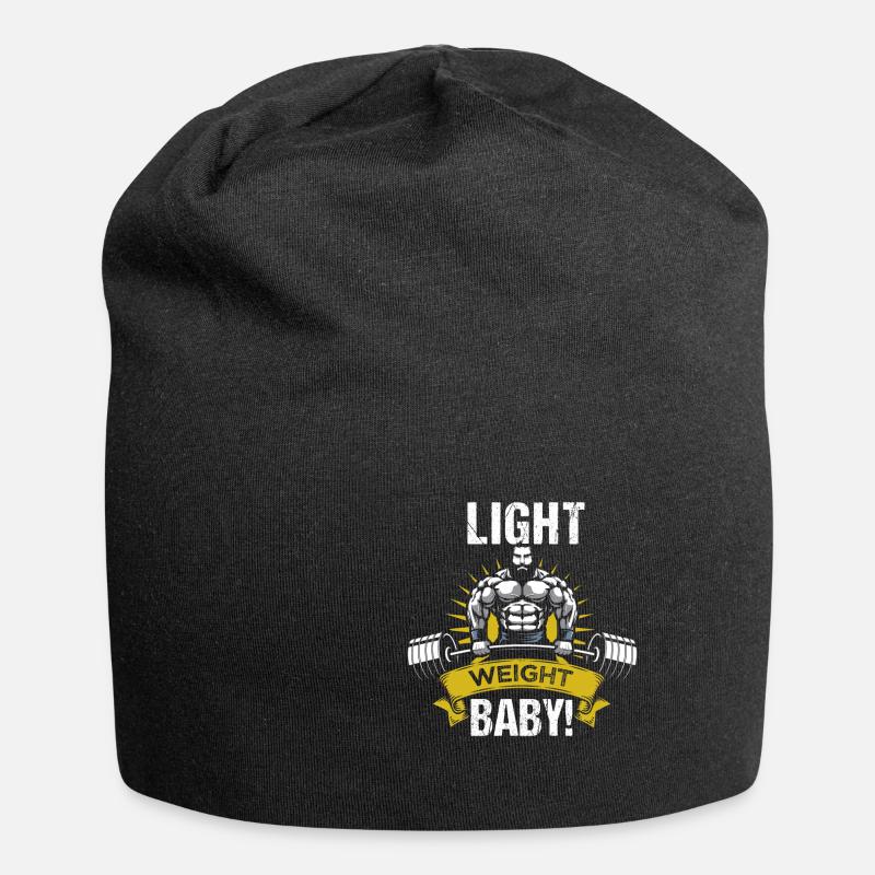 Light weigh baby! Bodbuilder Spruch - Jersey-Beanie - Schwarz