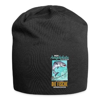 Lustiger Angler Fischer Spruch - Jersey-Beanie - Schwarz - Vorne