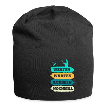 Lustiger Angler Fischer Spruch - Jersey-Beanie - Schwarz - Vorne
