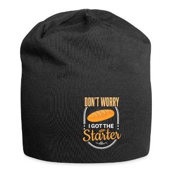 Cool bread baking baker saying motif - Jersey Beanie - black - Front