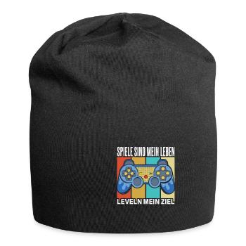 Cooles Gamer Zocker Spruch Design - Jersey-Beanie - Schwarz - Vorne