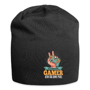 Cooles Gamer Zocker Spruch Design - Jersey-Beanie - Schwarz - Vorne